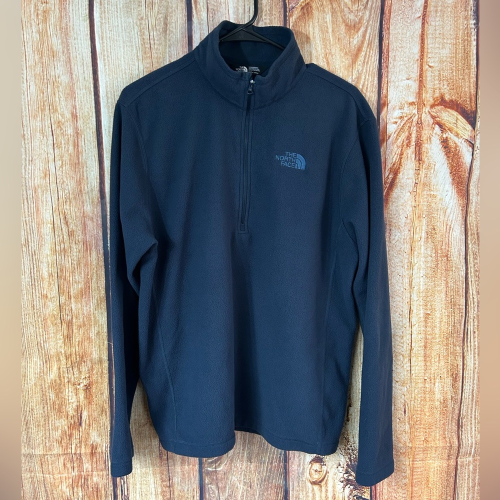 The North Face Fleece Navy Blue Medium Quarter-Zip Mens Sweater Outdoors